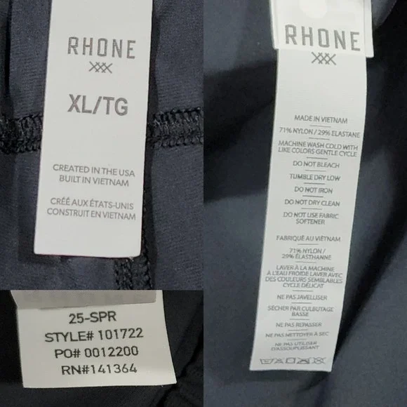 Rhone Pursuit Short XL Men 7" Black AeroFlex Performance Unlined 101722 NEW - Picture 5 of 13